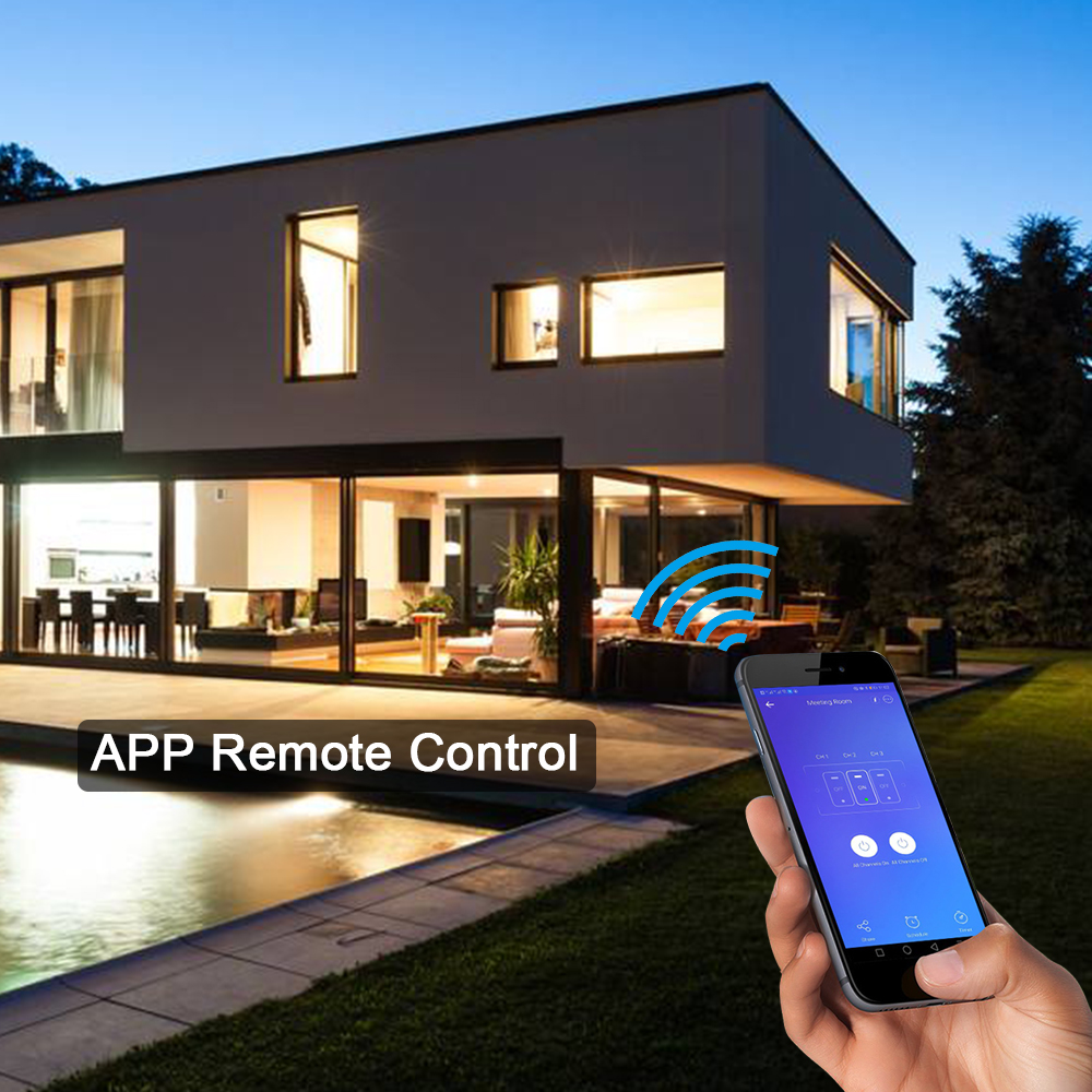 Wifi smart light switch usa wall switches alexa touch panel wireless remote control for smart home system