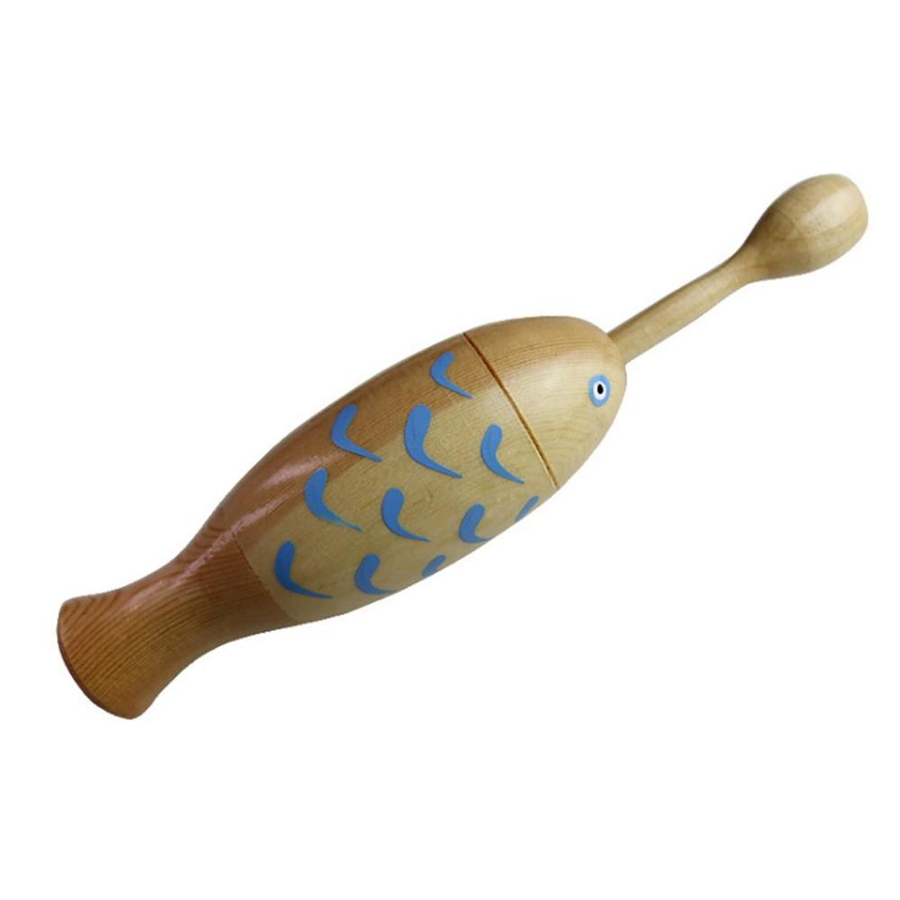 Orff World Wooden Fish-Shaped Clappers Musical Instrument For Kids Rhythm Early Educational Toys With Percussion Stick