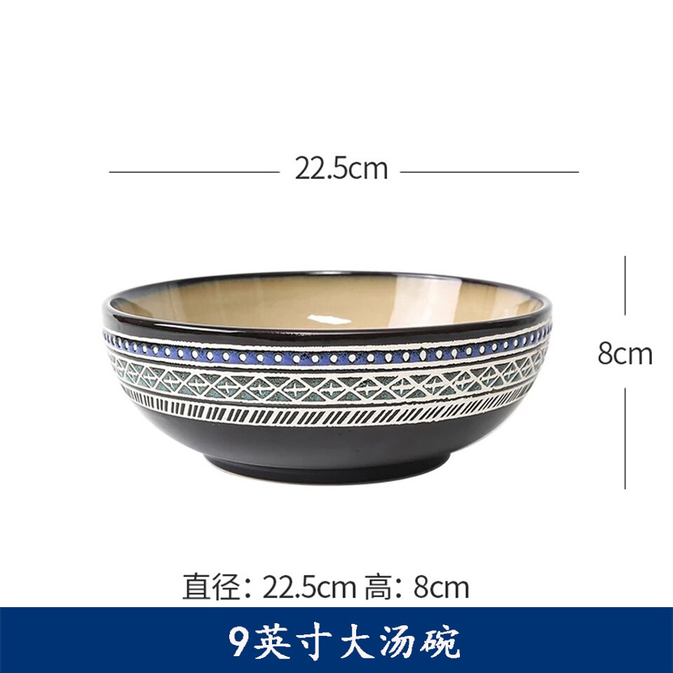 Nordic Style Ceramic Tableware Pasta Plate Mediterranean Plate Steak Plate Ceramics: Light Yellow