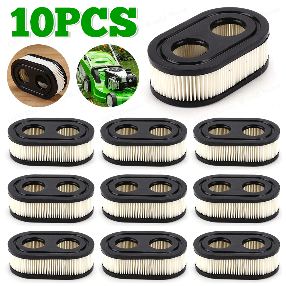 10 stuks luchtfilter voor Briggs & Stratton 593260 798339 798452 Vervangingsfilters voor grasmaaiers Huishoudelijk trimgereedschap Tuinonderdelen
