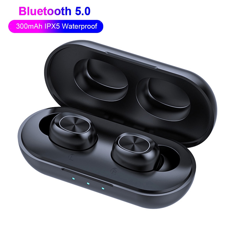Tws Bluetooth 5.0 Koptelefoon Touch Control Stereo Draadloze Hoofdtelefoon IPX5 Waterdicht Muziek Headset Oordopjes