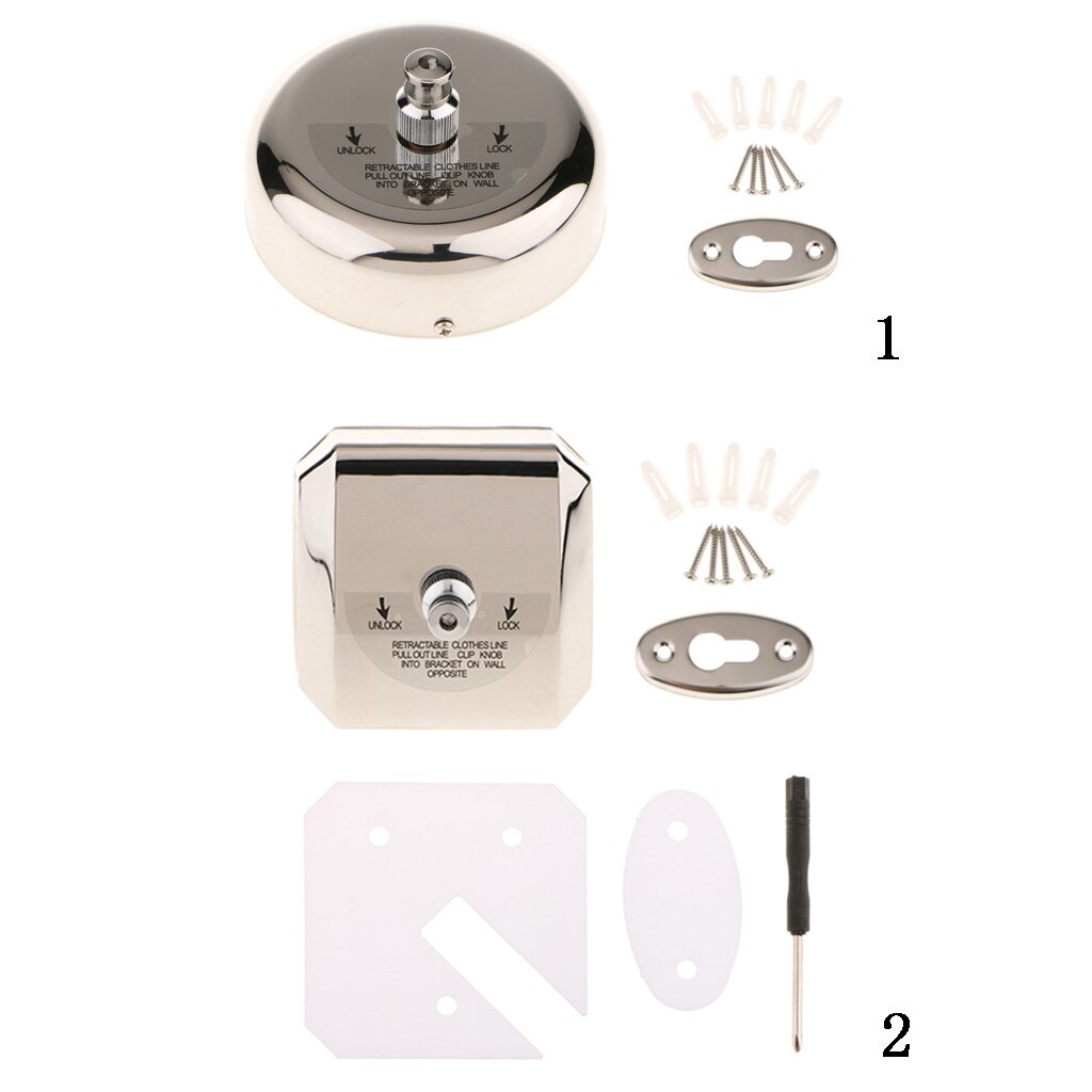 Stainless Steel Retractable Clothesline 9ft Adjustable Clothesline Laundry Dryer, 9ft Overall