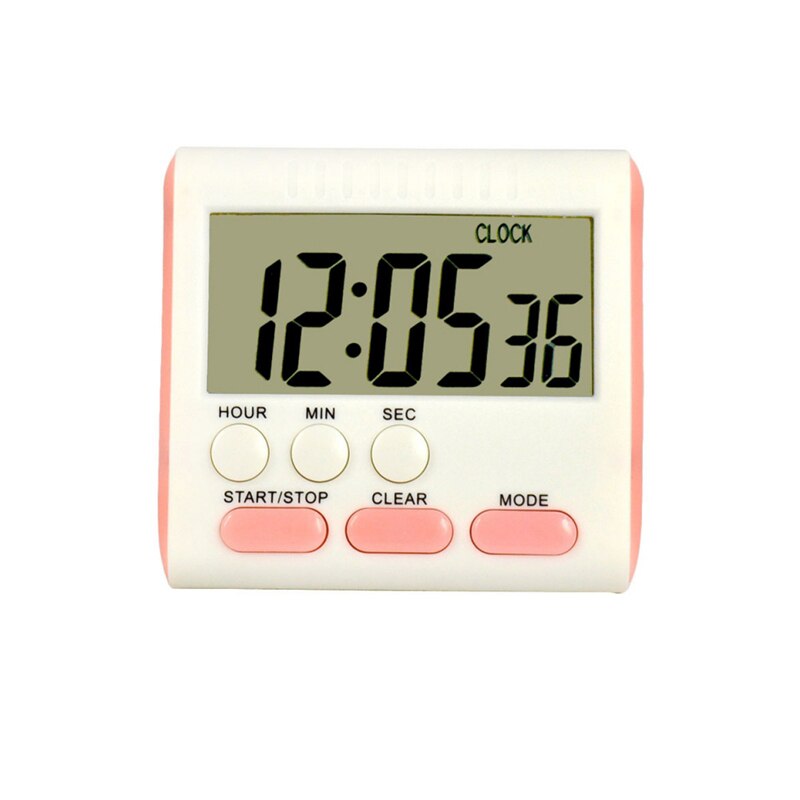 Kitchen Timer 24-hour Electronic Timer Digital Reminder Alarm Clock Home Cooking Practical Supplies Cook Food Tools: Pink