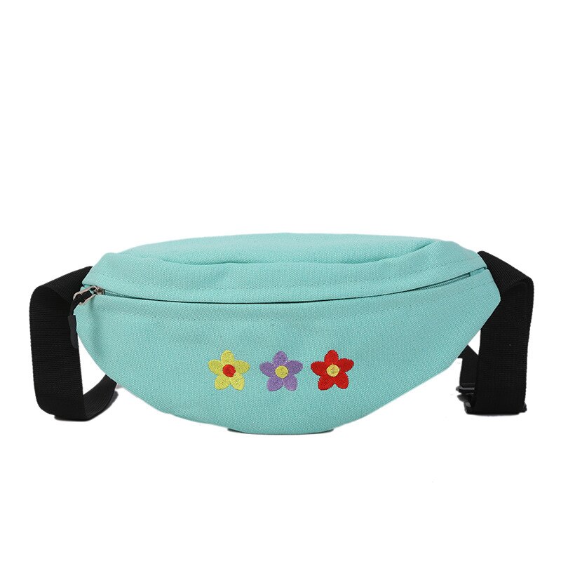 Delle nuove Donne di Modo Marsupi Unisex Casual Multifunzionale della Tela di Canapa Fanny Pack Multi Sacchetto Della Cinghia Del Sacchetto Della vita Degli Uomini del Pacchetto di Stampa Petto borsa: Cielo Blu