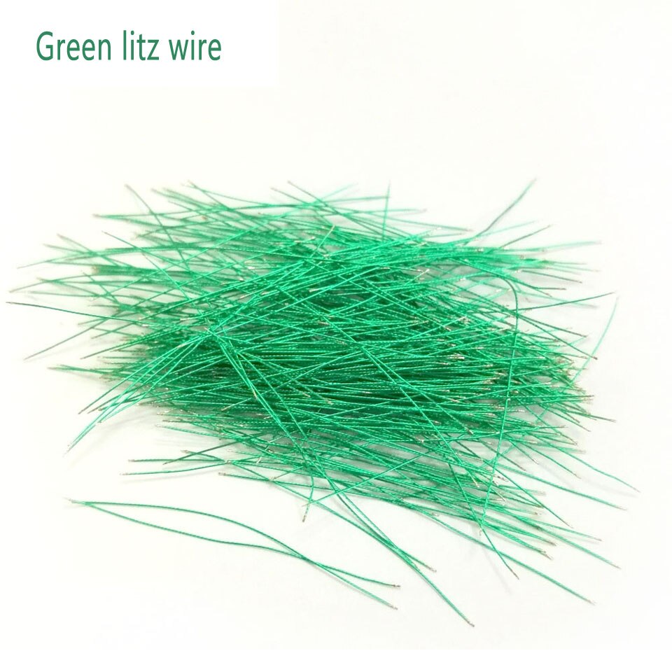 10PCS Pre-tinned Litz Wire Silver Plated Copper Wire Standard 1.25" (32 mm) length In Ear Monitor Driver Wire: Green
