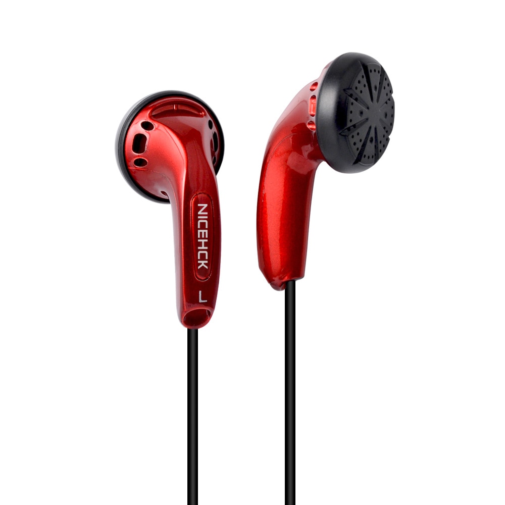 NiceHCK-auricular de alta fidelidad sin huellas, dispositivo de audio con cable HD de 3,5mm, controlador dinámico de 15,4mm, micrófono ME80/EB2/B40: Red no mic