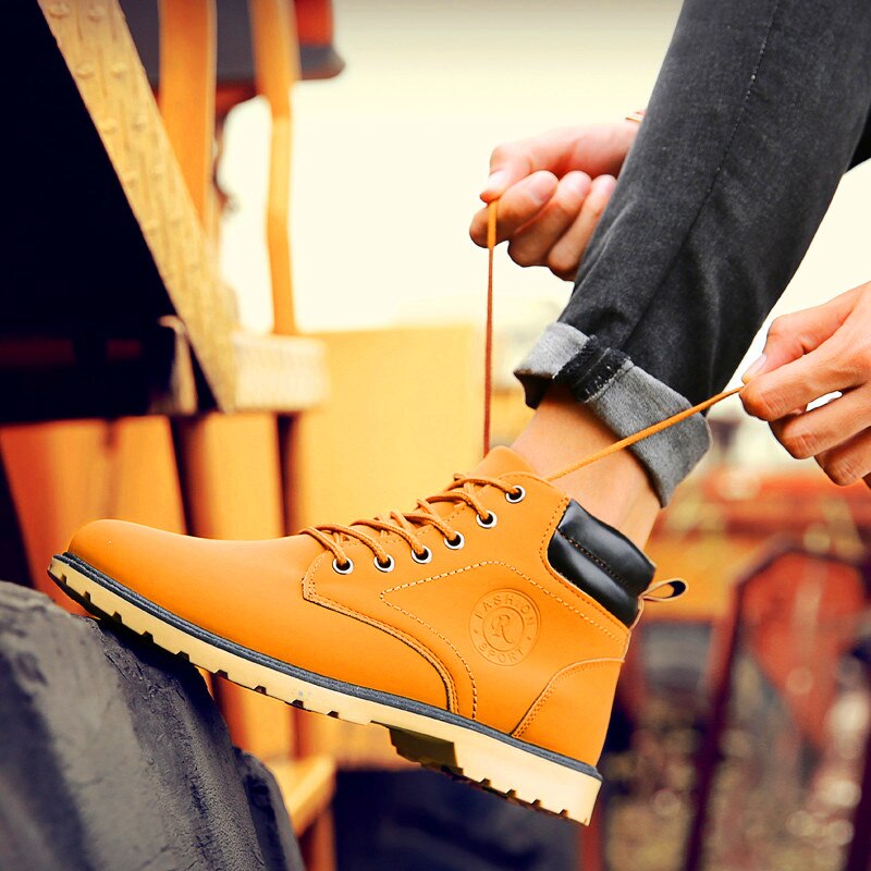 Baskets montantes noires pour homme, chaussures décontractées, automne et hiver
