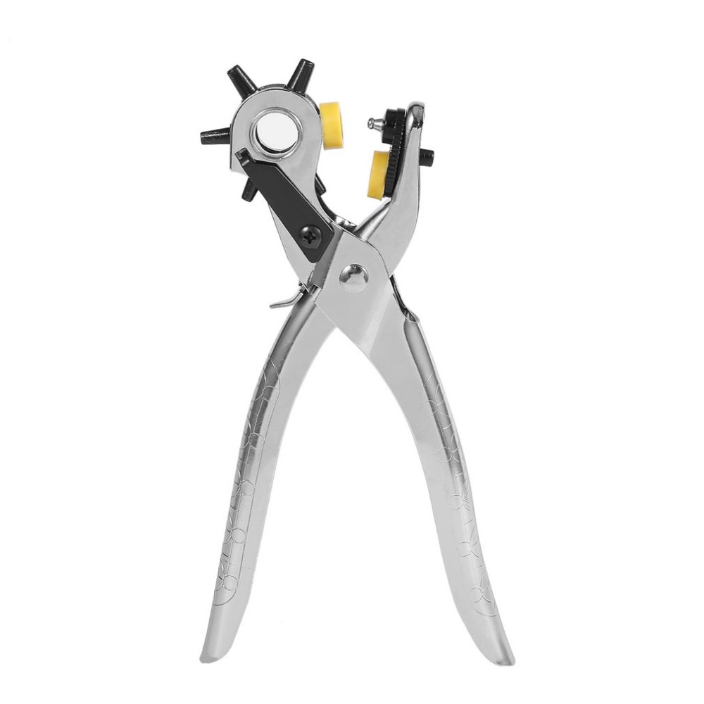 1Pc Household Belt Hole Puncher Leather Punchers Tools Holes Punch Machine 3-in-1 Hand Pliers Tool with 5 Hole Sizes