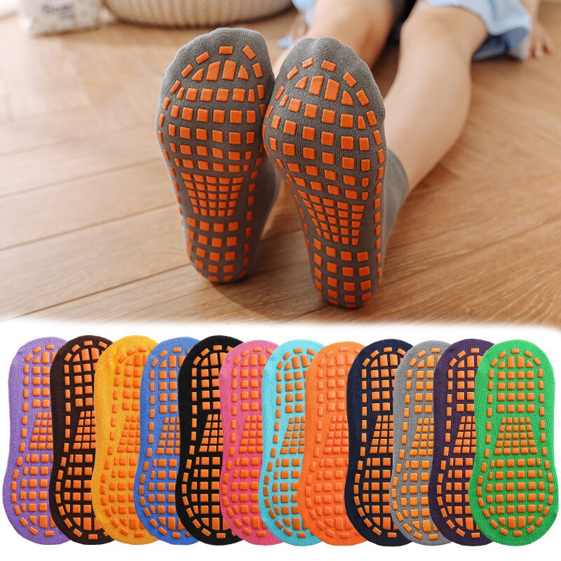 Kids Volwassenen Anti-Slip Sok Trampoline Sok Katoen Ademende Korte Sokken Elasticiteit Sport Jongen Meisje Buiten Kind Sokken