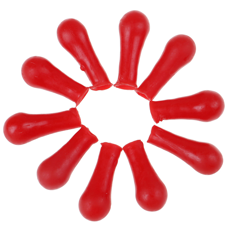 10 stk. dropper rød gummipærehoved, der taber flaske, indsæt pipette labforsyninger
