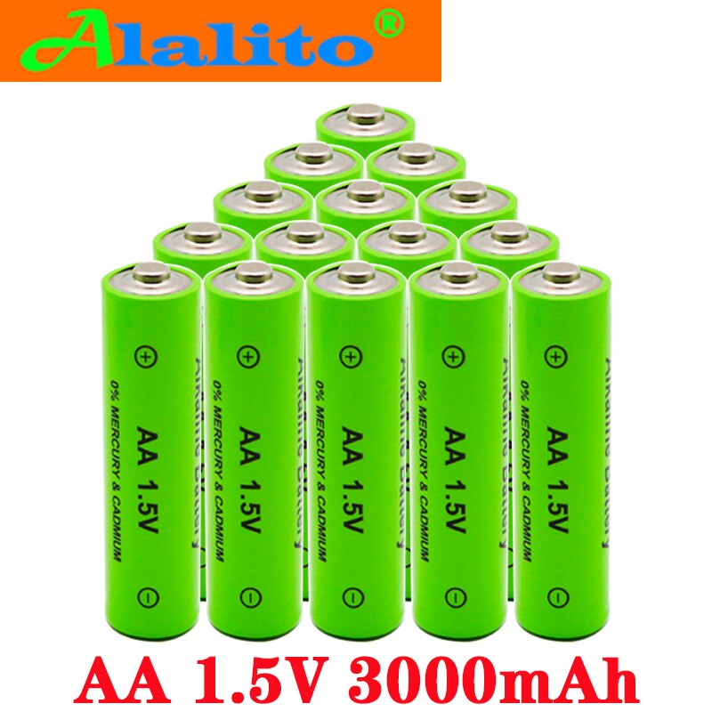 AA batterij 3000 1.5 v Oplaadbare batterij AA 3000mAh Alkaline1.5V Oplaadbare Batterij Voor Klok Speelgoed batterij