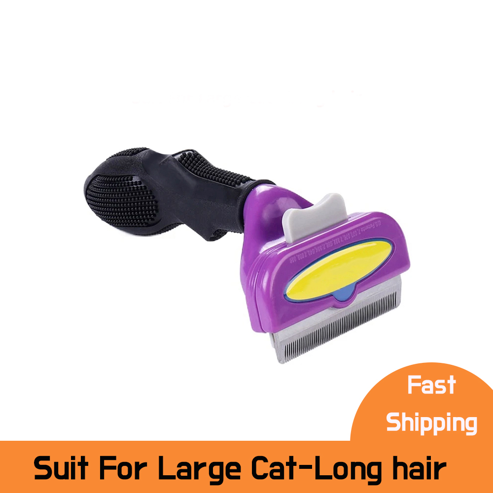 Peigne d'épilation pour chat, brosse pour chien, peigne de Massage pour poils de chat, épilateur de nettoyage, toilettage pour animaux de compagnie, peignes pour chats: Or