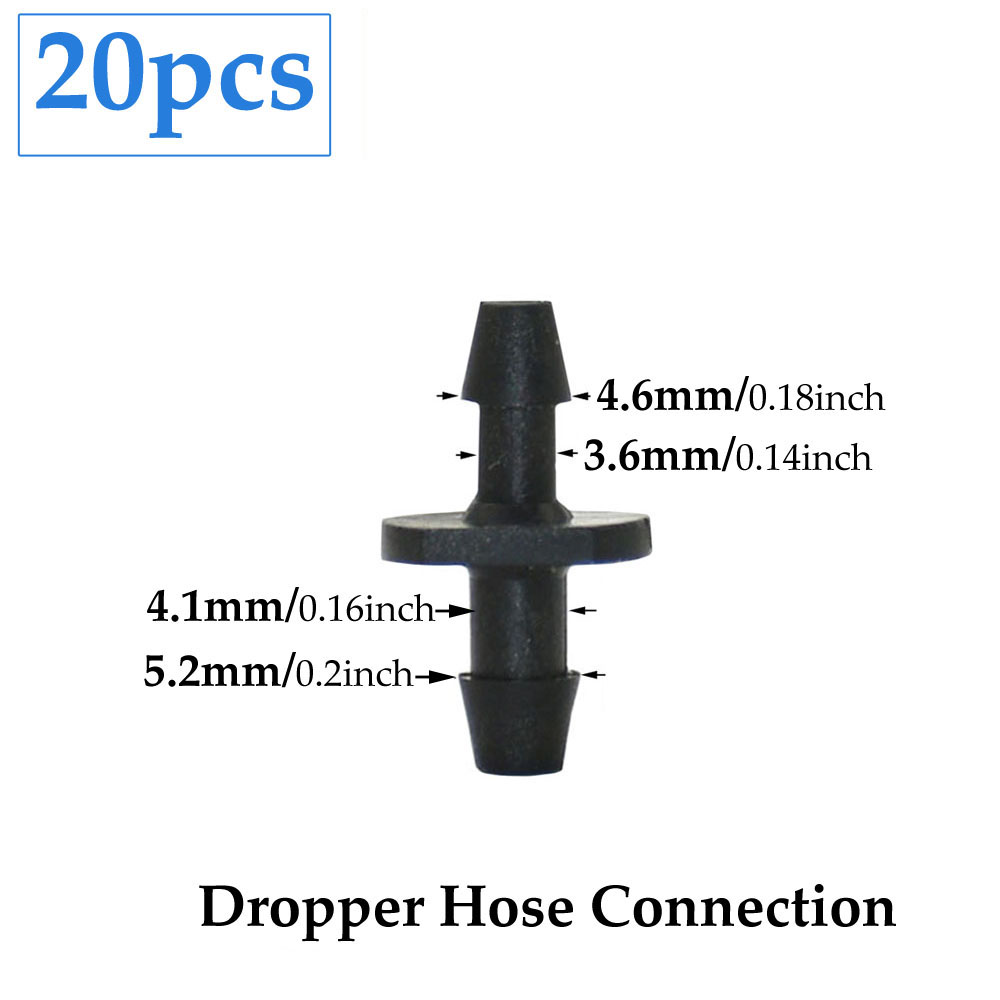 2L 4L 8L Irrigation Drippers Fitting 2/4-way Arrow Dropper Connector Cross Water Splitter Emitter Micro Drip Irrigation System: WHITE