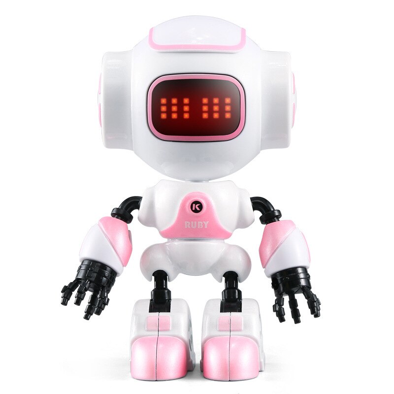 Original JJRC R8/R9 touch sensing RC robot intelligent LED eye intelligent voice DIY body posture children toy: R9 pink