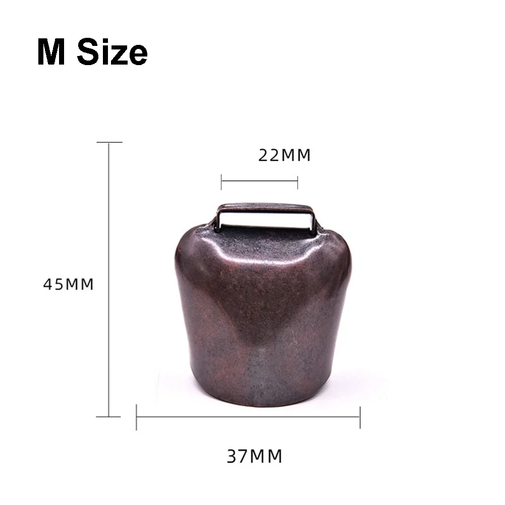 Campana de Metal para pastoreo, campana para ovejas y vacas, campanas de cobre para ganado, ovejas, campana fuerte para animales, accesorios de campana de posicionamiento para vacas y ovejas: Caqui oscuro