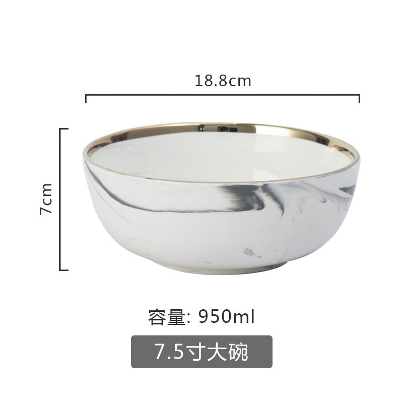 Prato de cerâmica de phnoma penh para salada, pratos para salada estilo ocidental, louças de sopa para casa, 1 peça: soup noodle bowl