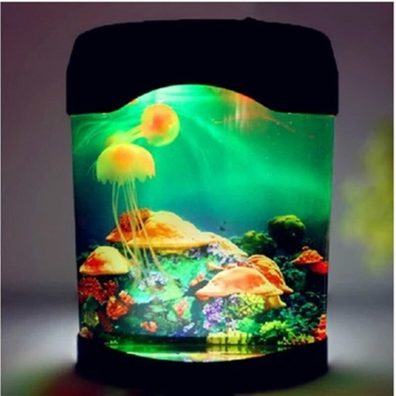 Simulatie Van Elektronische Kwallen Decoratieve Aquarium Kleurrijke Kwallen Desktop Kleine Aquarium Ornamenten Aquarium Accessoires