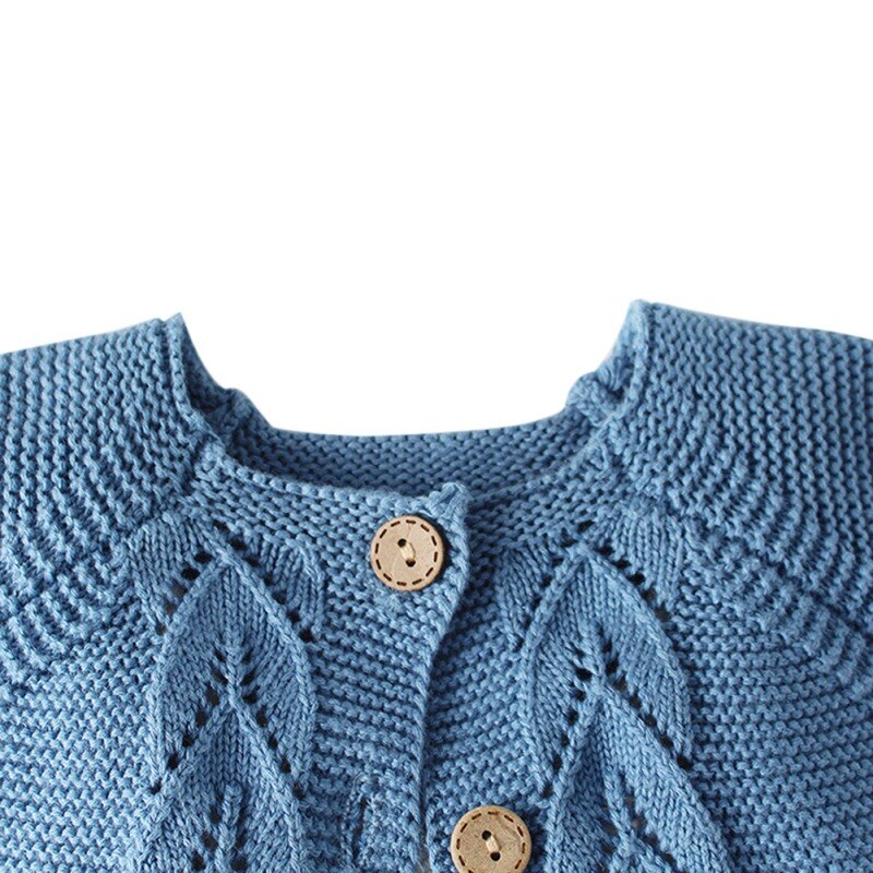 Kinderen gebreide jassen met knopen lente herfst baby meisjes jongens jas & jack baby comfortabele ademende winter babykleding