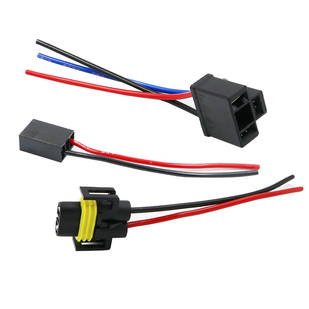 YSY 2x H4 H7 H11 Vrouwelijke Adapter Sockets pigtail Harness Plug Connector Voor H1 H4 H7 halogeen hid led Retrofit
