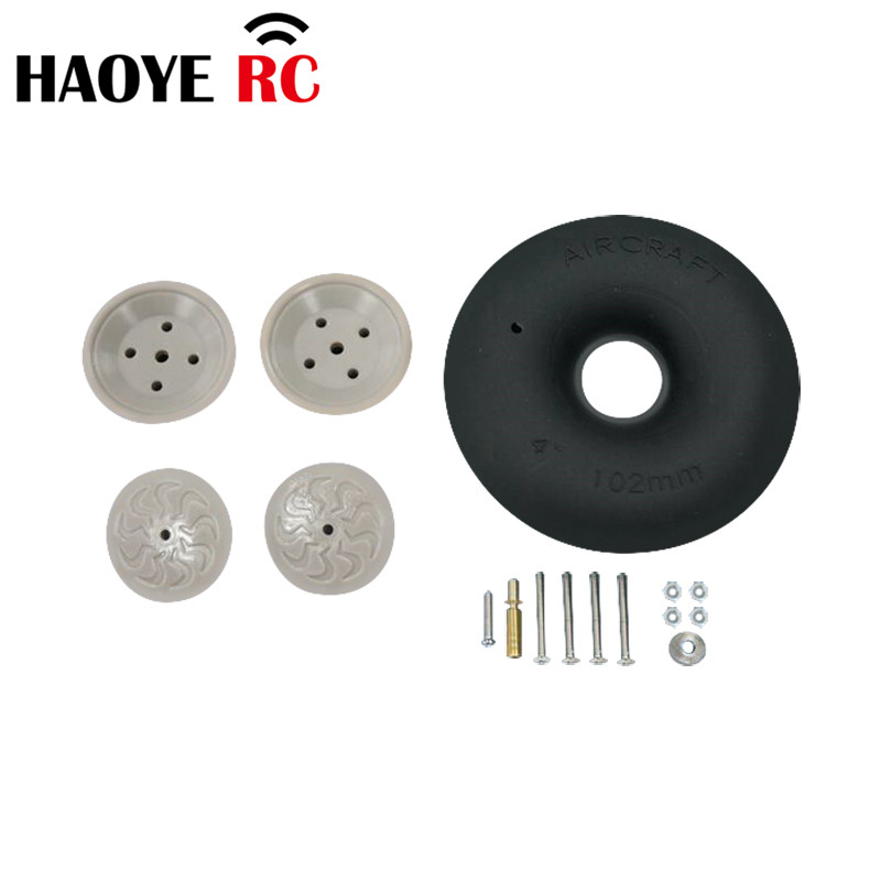 Ruote pneumatiche per aerei Haoye 1PC 4/4.5/5/5.5 pollici ruota gonfiabile del carrello di atterraggio per accessori di ricambio per aereo RC