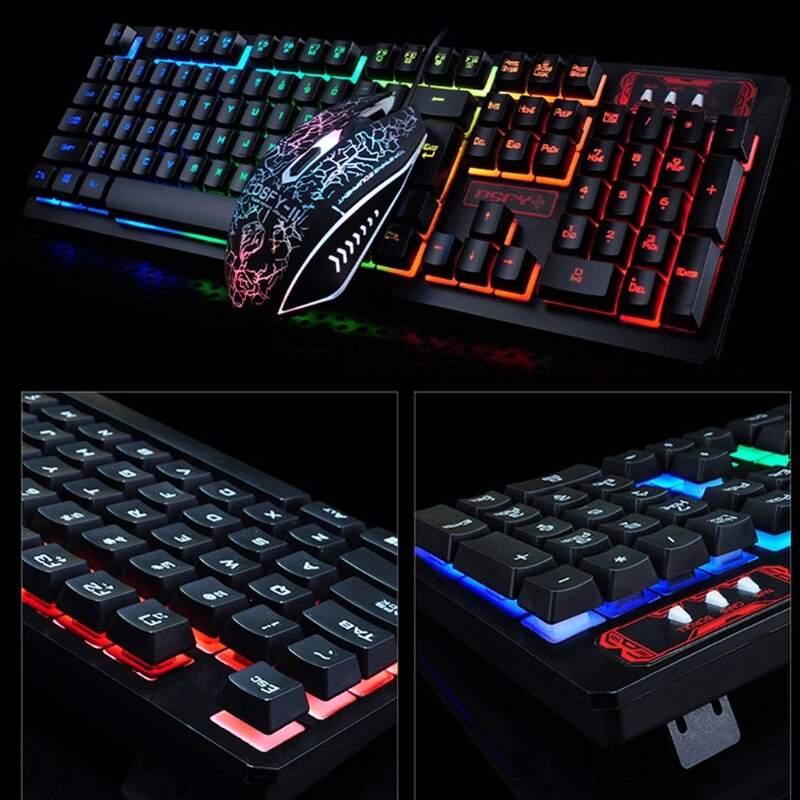Mechanical Keyboard Wired Backlit Gaming Keyboard 104 Key Anti-ghosting Blue Red Brown Switch For Game Laptop PC