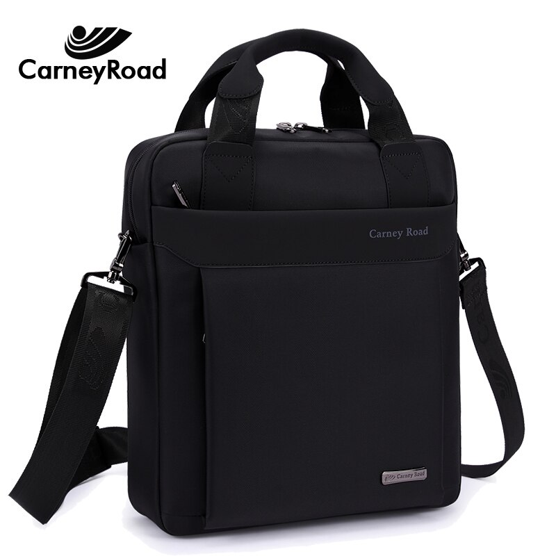 Carneyroad Handtasche Männer Wasserdichte Geschäft Schulter taschen Für Männer Oxford Bote Taschen Ipad umhängetaschen: Schwarz / L Größe