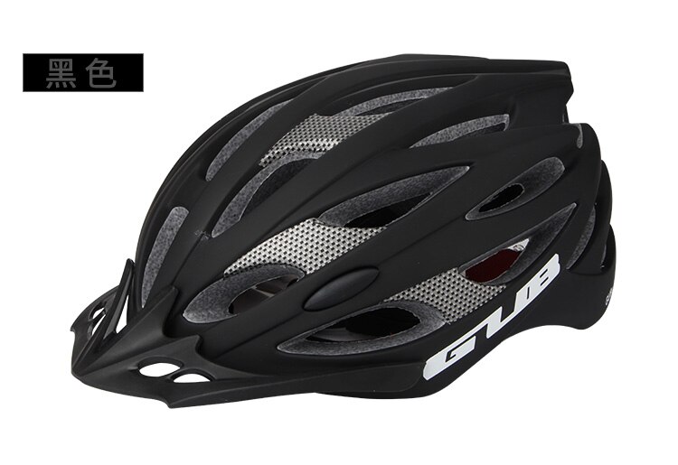 Super Large size helmet Unisex 28holes GUB DD MTB Bike Road Bicycle Cycling EPS+PC Integrally-Molded Safety Helmet 58~65cm 285g: black