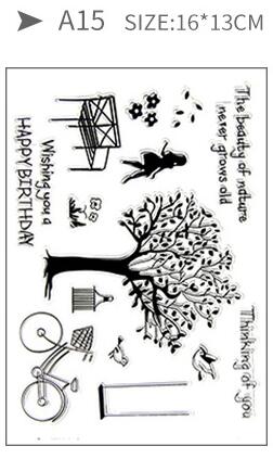 1pc genomskinlig stämpel silikon sigill scrapbooking fotoalbum papperskort gör-det-själv hantverk album dagbok verktyg: A15