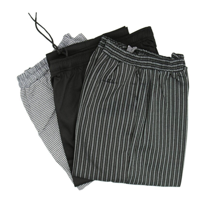 Männer Küchenchef Uniform verlieren Küche Schlauch Streifen Plaid Restaurant Lange Spitze Hosen für Herren Koch Gastronomie Kochen BöHöhle