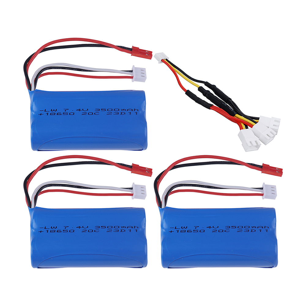 18650 7.4V 3500mAh Li-ion Battery With JST Plug 2S for UDIRC UD1601 UD1602 UD1604 UD1607 SG1603 SG1604 RC Flat Sports Car Toys​: Chocolate