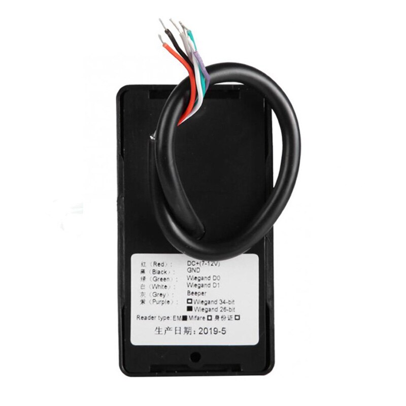 Waterproof 125Khz RFID Card Reader Wiegand 26 34 Card Reader LED Indicators Security N20 Card Access Control Reader