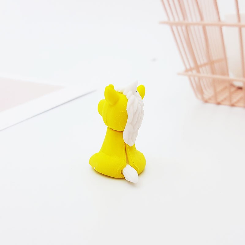 1pcs Cartoon lovely Unicorn eraser children Learning stationery kawaii school supplies papelaria for kids