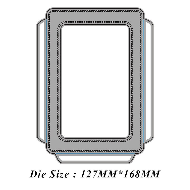 Photo Frame Edging Border Christmas Paper Cut Metal Cutting Dies Diy Emboss Stencil Scrapbooking Dies For Card Making