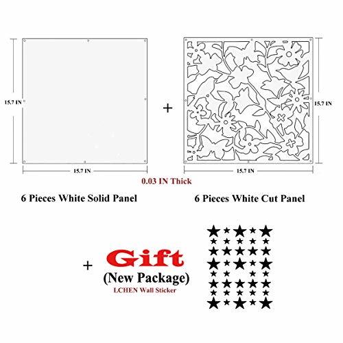 12 stk værelse sikkerhed pvc panel skærm fugl blomst levende, spisestue, studie, stue, hotel og bar dekoration 15.7 " x15.7 " x0.032 "