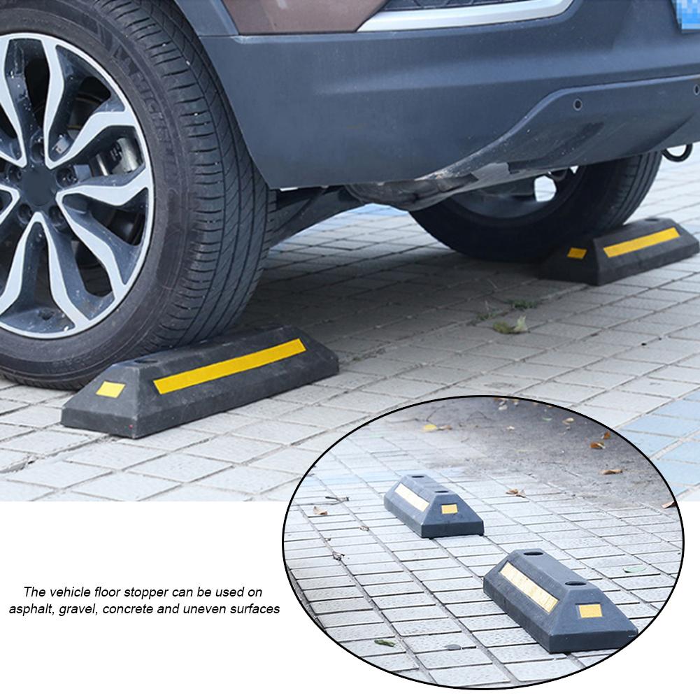 Vehicle Floor Stopper Heavy Duty Parking Stopper Curbs Auto Wheel Guide Block for Car Van Truck Parking Safety Floor Stopper