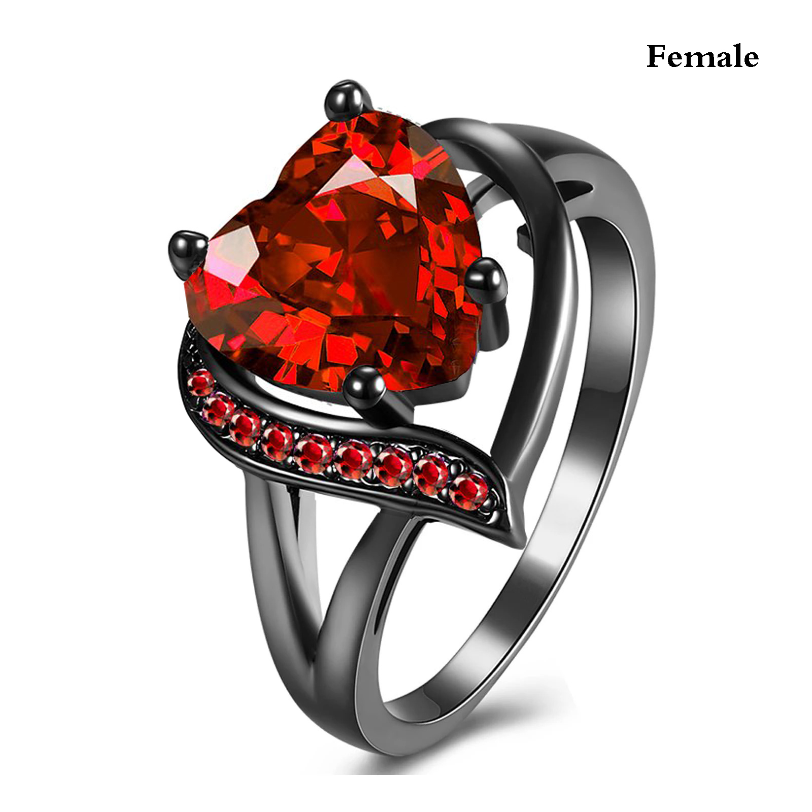 Anillos de pareja de románticos para mujer, anillo de circón con diamantes de imitación azules y corazón, anillo de dragón celta de acero inoxidable para hombre, joyería de boda