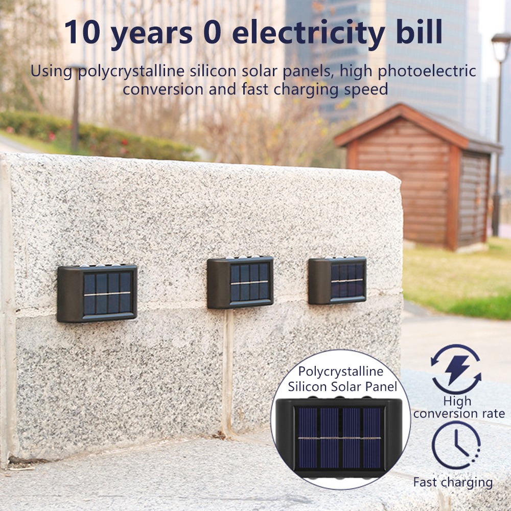Solar Wall Light Outdoor Waterproof Balcony Wall Lights for Courtyard Street Landscape Garden Decor Lamp Solar Outdoor Wall Lamp