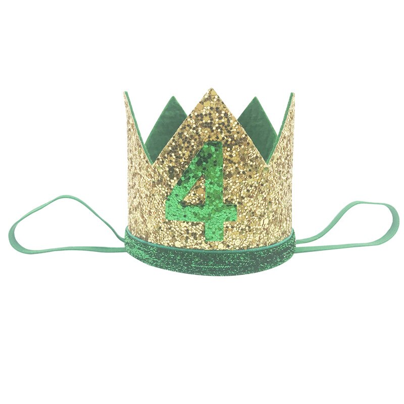 Chapeau d&#39;anniversaire pour enfants, 1 2 3 4 5 6 ans, 1 pièce, bandeau couronne de fête de 1er 2e 3e anniversaire, Prince Baby Shower, accessoires pour cheveux: 4