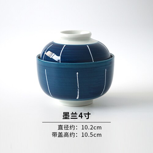 Japansk husholdning keramisk håndmalet kugle fuglerede kop med låg lille suppe risskål stuet gryde kop med dækning terrin: 2