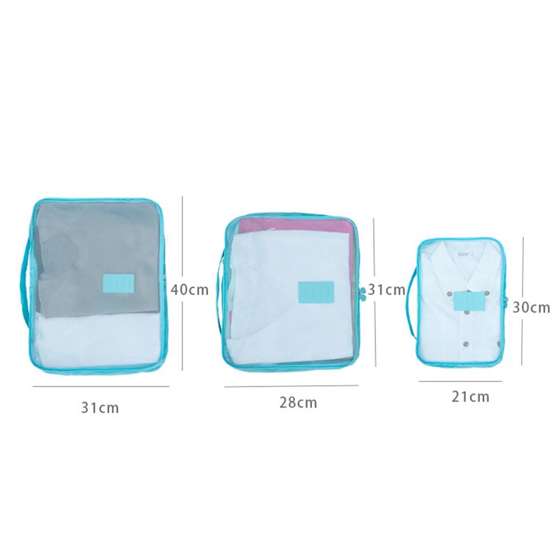 6 Stks/set Reizen Opbergtas Kleren Tidy Pouch Bagage Organizer Draagbare Opslag Case GR5