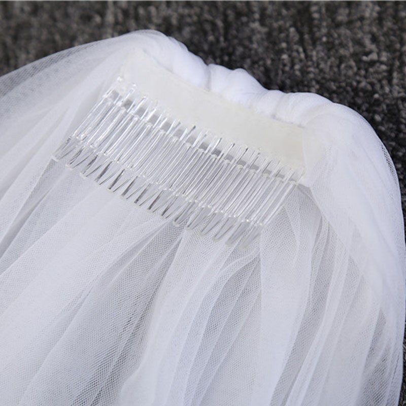Simples uma camada capela comprimento véus de noiva tule macio branco marfim 3m * 1.5m véu de casamento com pente mais barato acessórios de noiva