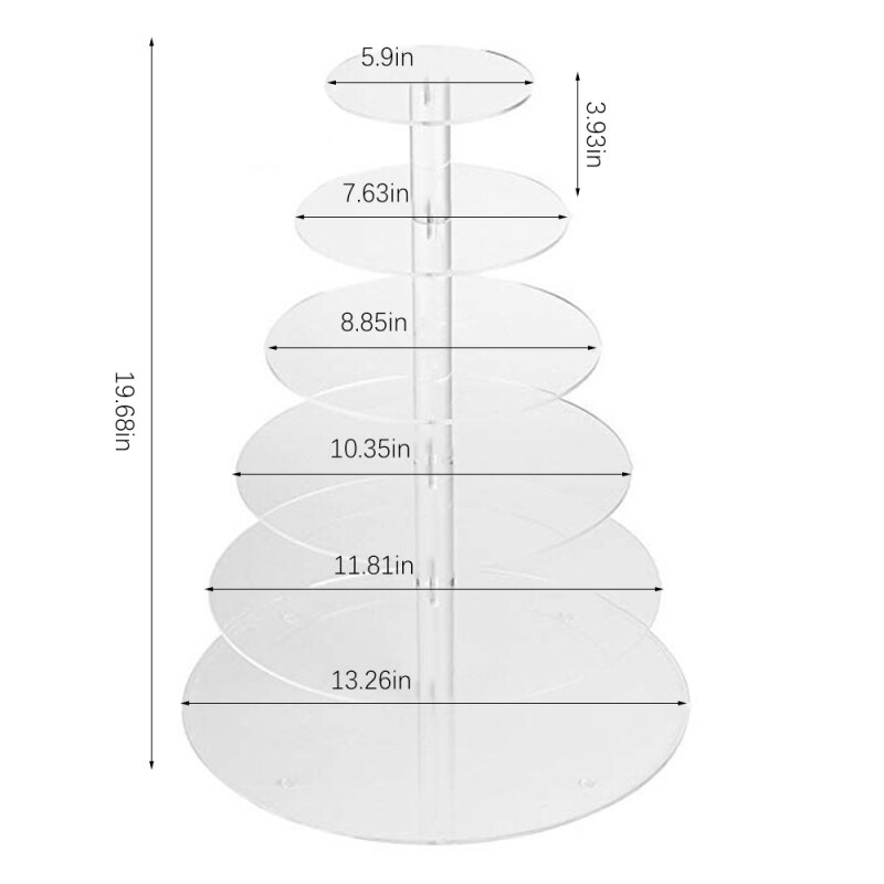 Cake Houder Ronde Acryl Cupcake 3 4 5 6 7 Tier Cake Stand Monteren Demonteren Thuis Verjaardag Gereedschap Party Stand decoratie