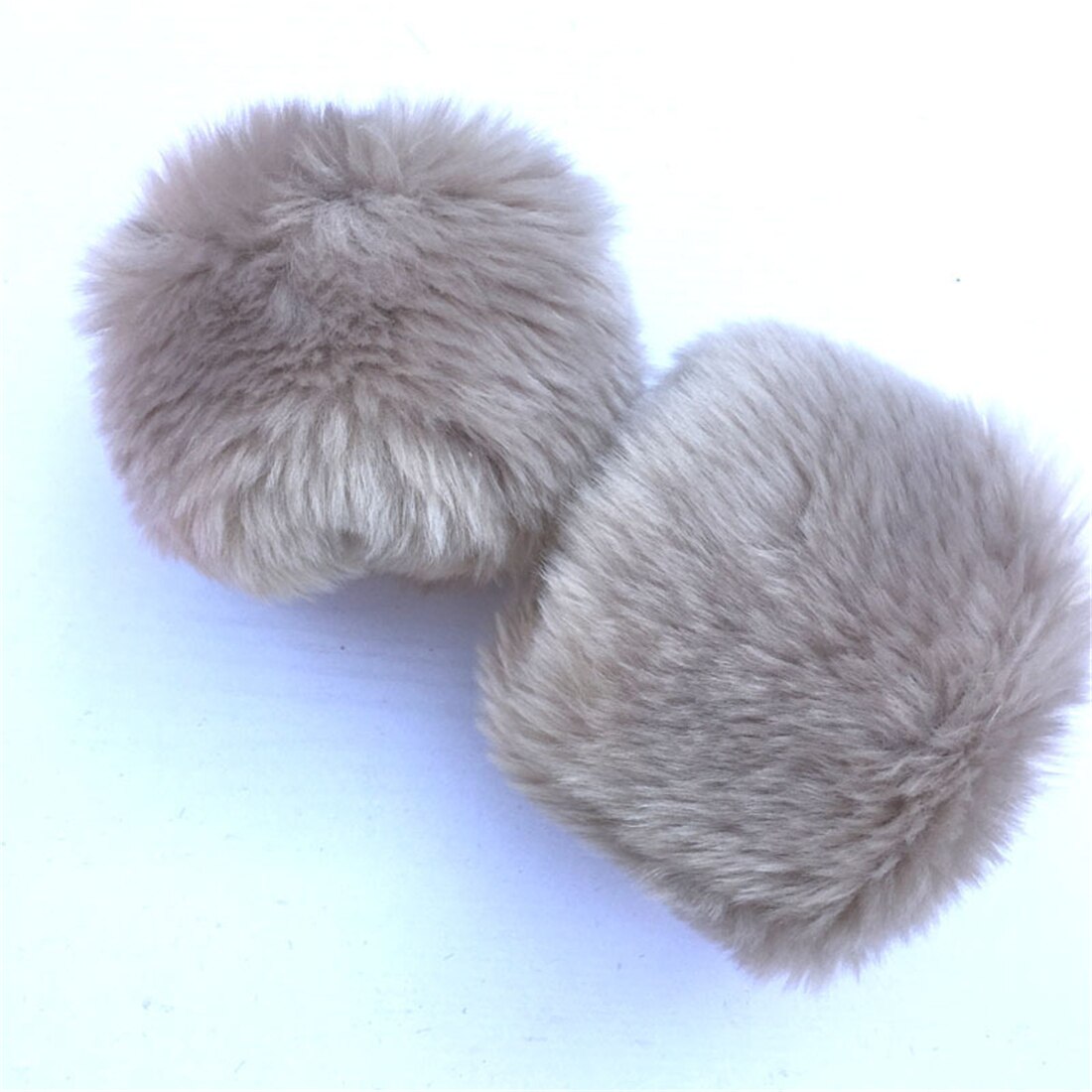 Chauffe-bras en fausse fourrure pour femme, manchettes détachables, doux, en peluche, accessoires épais: Kaki