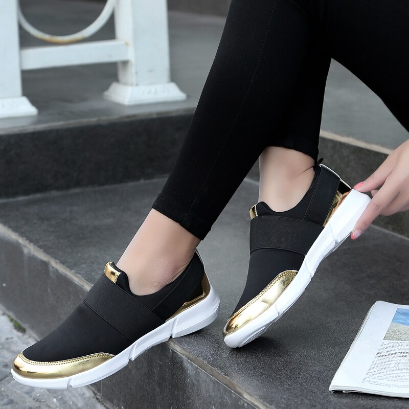 chaussures femme Tenis Feminino grande taille 42 respirant femmes Tennis chaussures souple élastique confortable baskets Stable antidérapant Fitness chaussures