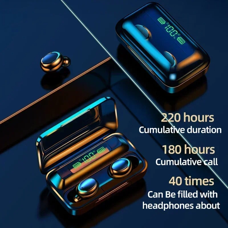 TWS F9-5 słuchawki Bluetooth 5.3 słuchawki bezprzewodowe radio Hifi sportowe wodoodporne słuchawki douszne zestaw słuchawkowy aparaty słuchowe z mikrofonem Handfree