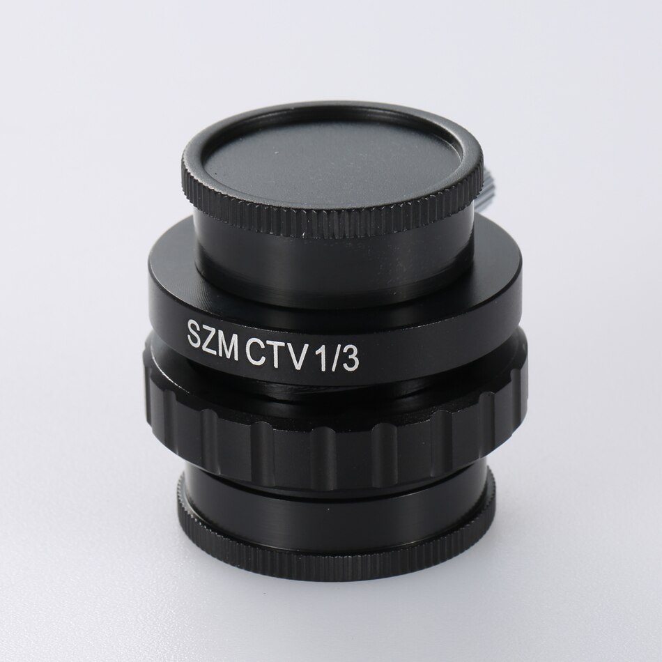 0.5X C-Mount Lens Adapter 1/2 1/3 Ctv Adapter Voor Szm Trinoculaire Stereo Microscoop Camera Accessoires Synchrone Focus: 1.3