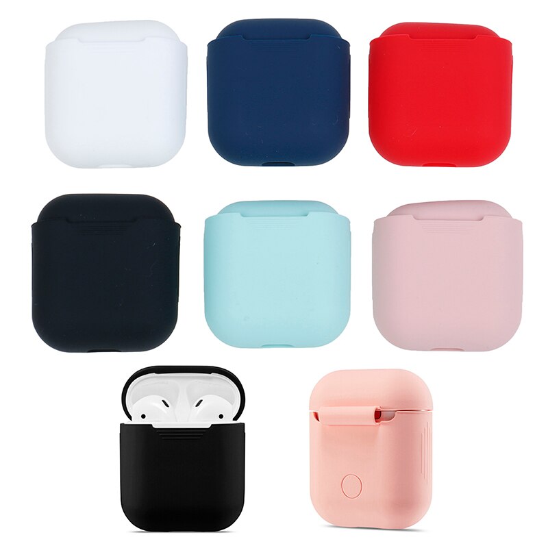 Airpods fodral skyddar silikonskydd skin air pod hörlurar laddare fodral