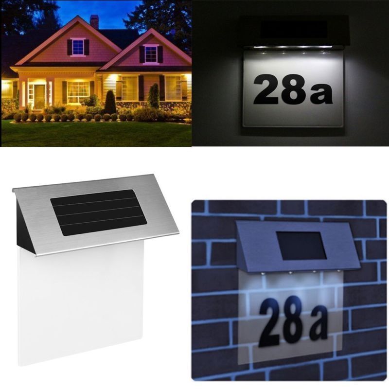 Adres Nummers Voor Huizen Zonne-energie Adres Teken Led Reflecterende Verlichte Huisnummer Outdoor Voor Straat Yard