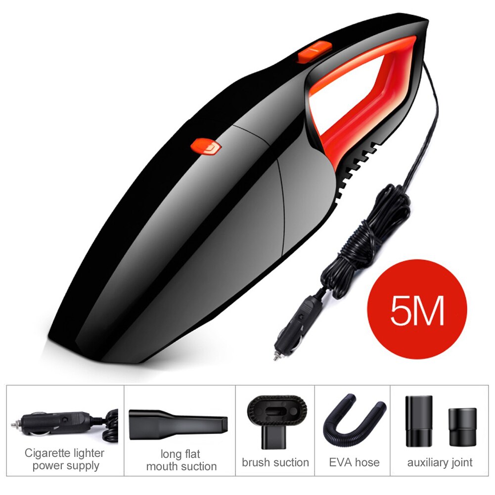 Portable Car Vacuum Cleaner 120W High Power Car Vacuum Cleaner Handheld Car Home Dual-use Handheld Rechargeable