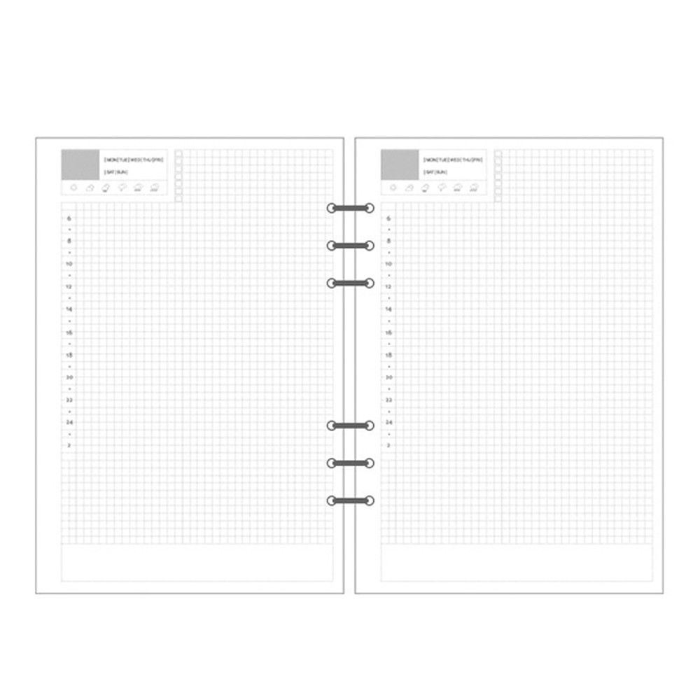 Monthly To-Do List Refill Paper - Spiral Binder Loose Leaf Inner Pages for Daily Planner Notebook: black